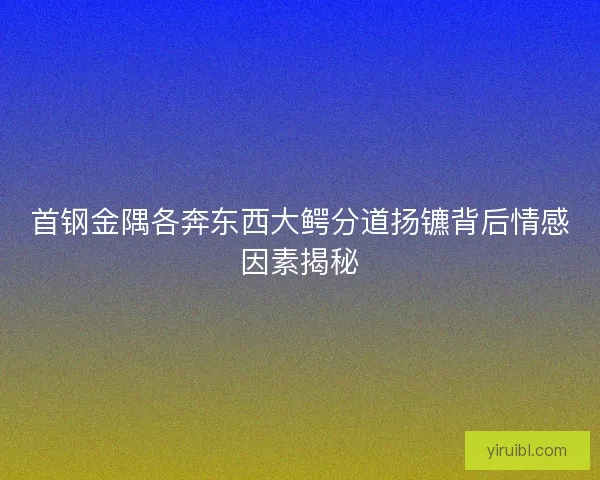 首钢金隅各奔东西大鳄分道扬镳背后情感因素揭秘